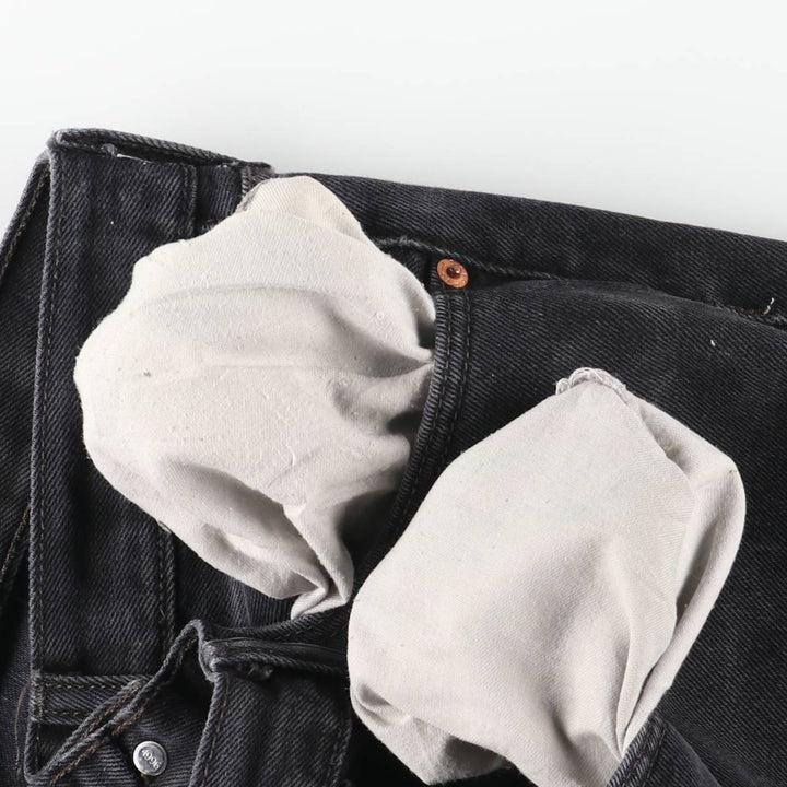 Levi's 501-0660 Black Denim Straight Leg Denim Pants, Men's Size 35 cotton black type Vintage Second Hand