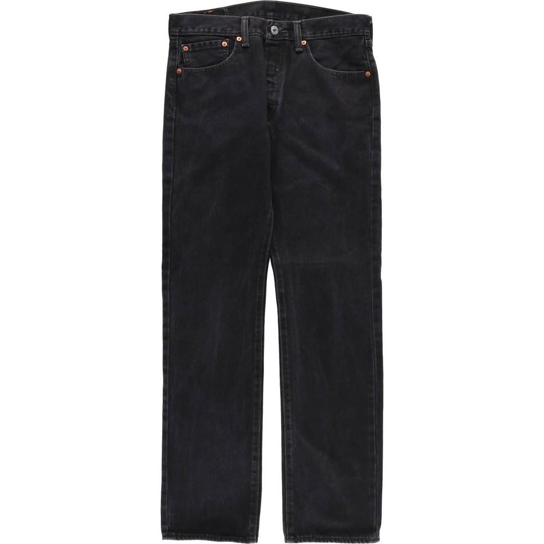 Levi's 501-0660 Black Denim Straight Leg Denim Pants, Men's Size W32 cotton black type Vintage Second Hand