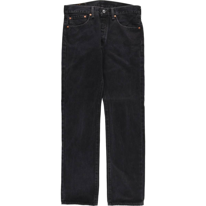 Levi's 501-0660 Black Denim Straight Leg Denim Pants, Men's Size W32 cotton black type Vintage Second Hand