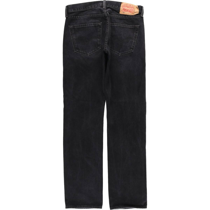 Levi's 501-0660 Black Denim Straight Leg Denim Pants, Men's Size W32 cotton black type Vintage Second Hand
