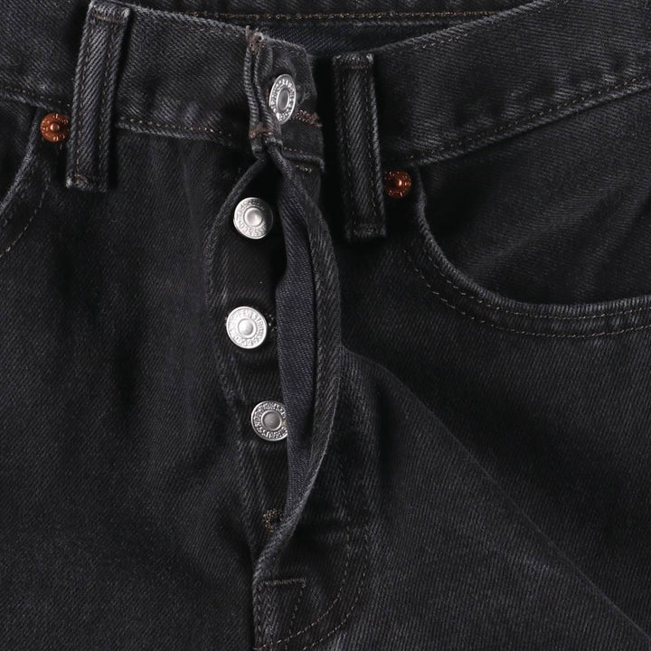 Levi's 501-0660 Black Denim Straight Leg Denim Pants, Men's Size W32 cotton black type Vintage Second Hand
