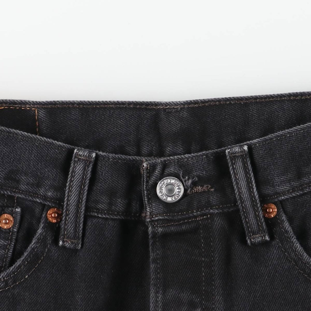 Levi's 501-0660 Black Denim Straight Leg Denim Pants, Men's Size W32 cotton black type Vintage Second Hand