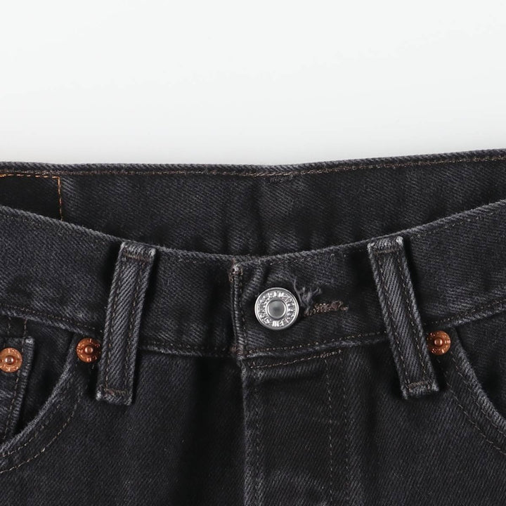 Levi's 501-0660 Black Denim Straight Leg Denim Pants, Men's Size W32 cotton black type Vintage Second Hand