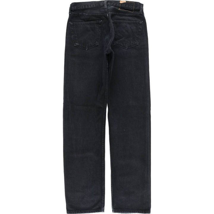 Levi's 501 Euro Model Black Denim Straight Leg Denim Pants, Men's Size W30 cotton black type Vintage Second Hand