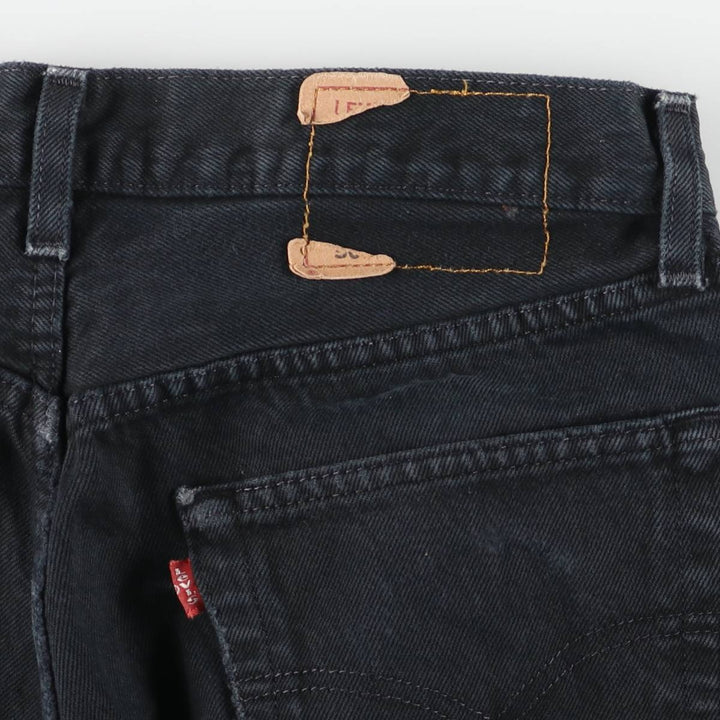 Levi's 501 Euro Model Black Denim Straight Leg Denim Pants, Men's Size W30 cotton black type Vintage Second Hand