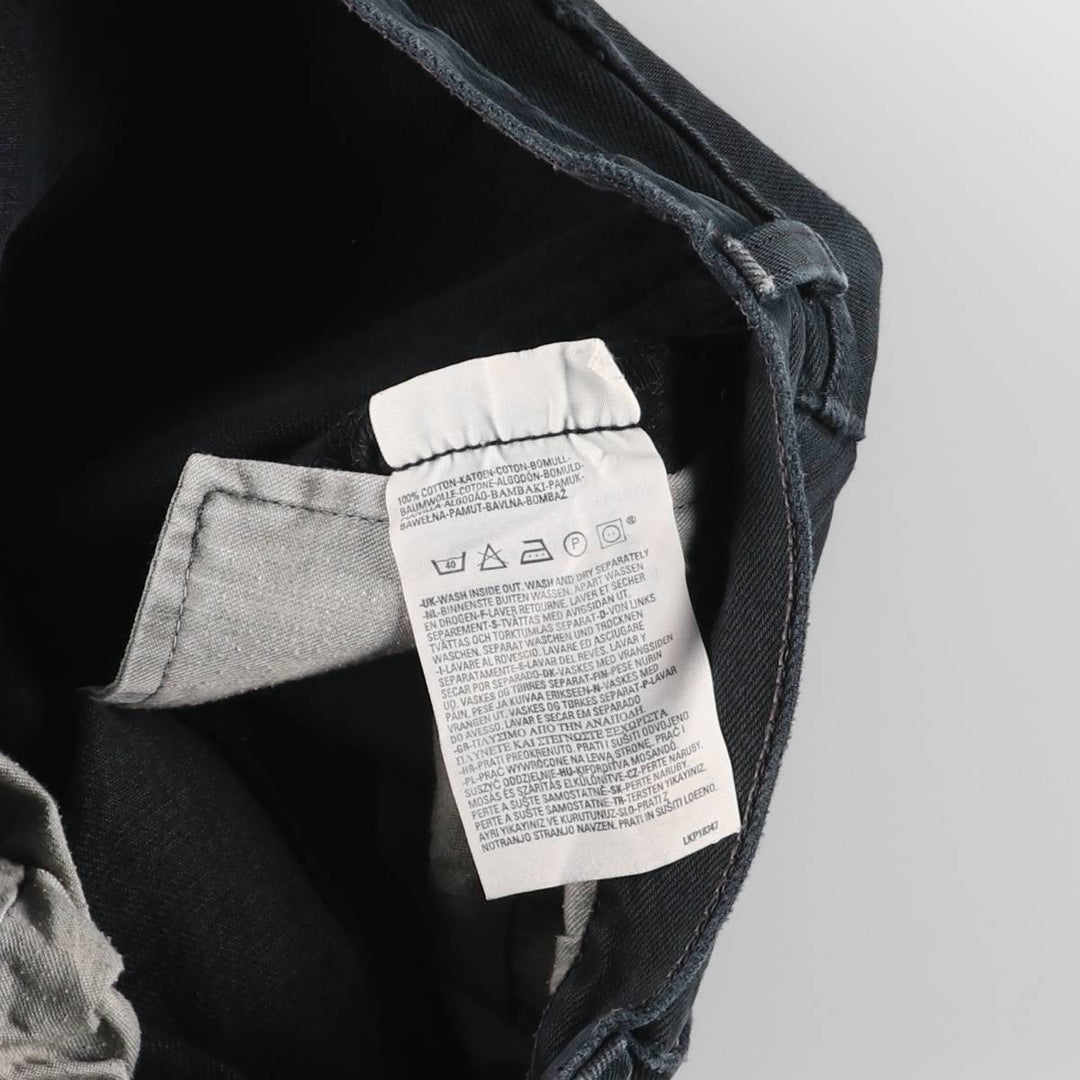 Levi's 501 Euro Model Black Denim Straight Leg Denim Pants, Men's Size W30 cotton black type Vintage Second Hand