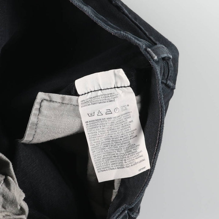 Levi's 501 Euro Model Black Denim Straight Leg Denim Pants, Men's Size W30 cotton black type Vintage Second Hand