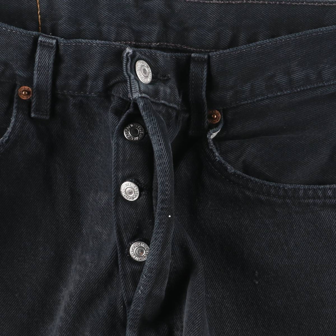 Levi's 501 Euro Model Black Denim Straight Leg Denim Pants, Men's Size W30 cotton black type Vintage Second Hand