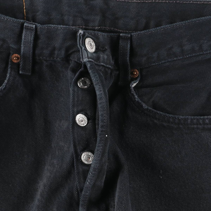 Levi's 501 Euro Model Black Denim Straight Leg Denim Pants, Men's Size W30 cotton black type Vintage Second Hand