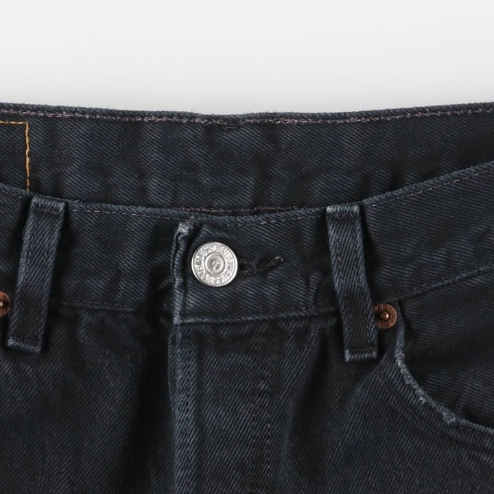 Levi's 501 Euro Model Black Denim Straight Leg Denim Pants, Men's Size W30 cotton black type Vintage Second Hand