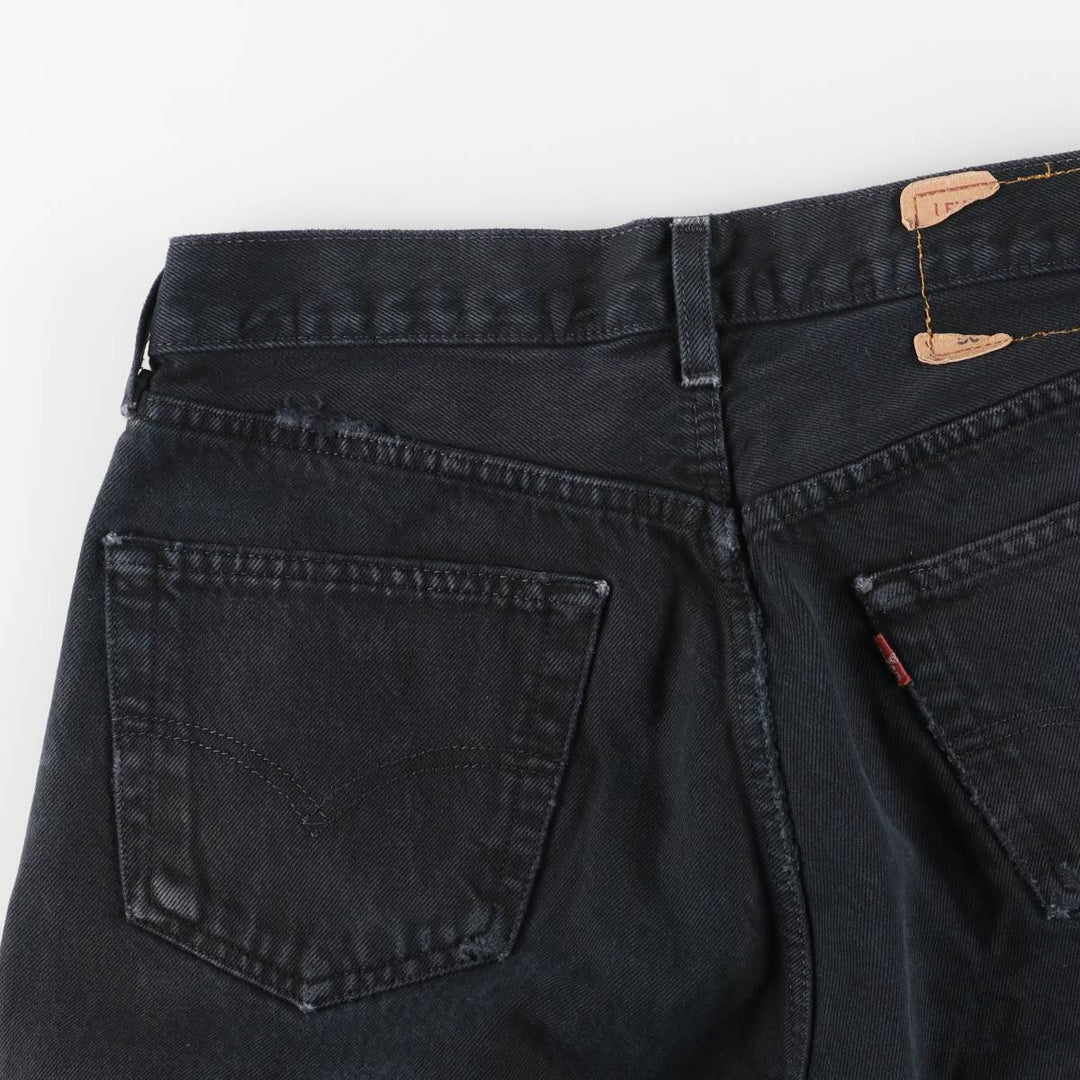Levi's 501 Euro Model Black Denim Straight Leg Denim Pants, Men's Size W30 cotton black type Vintage Second Hand