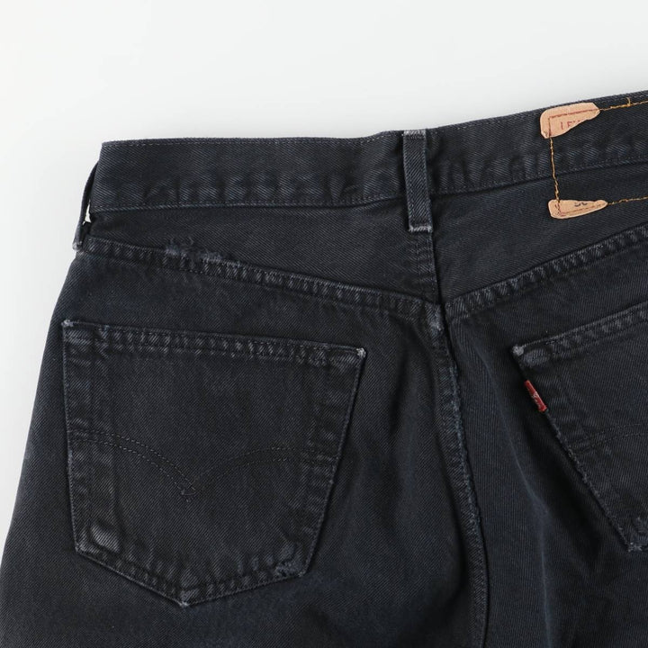 Levi's 501 Euro Model Black Denim Straight Leg Denim Pants, Men's Size W30 cotton black type Vintage Second Hand