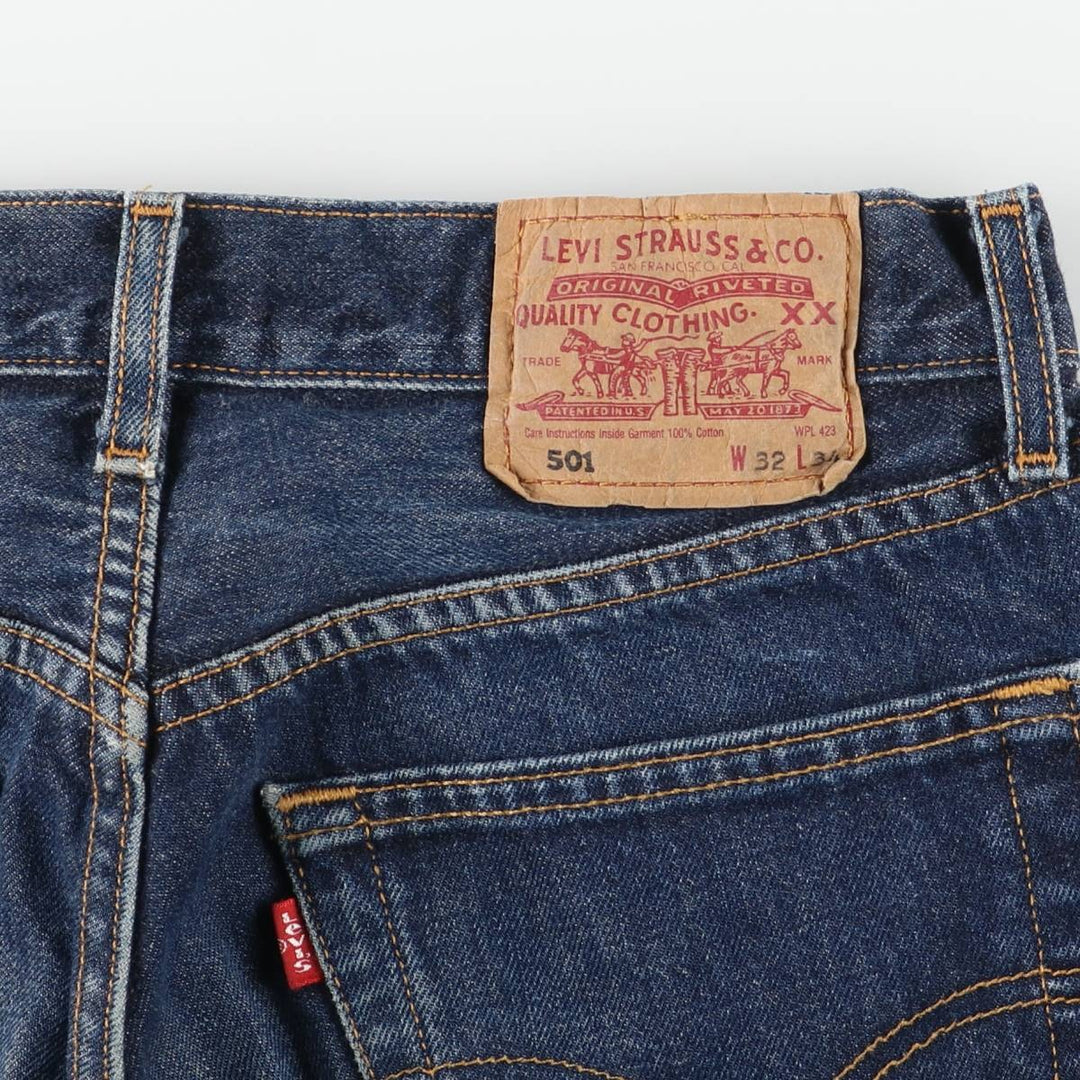 Vintage Levi's 501 Euro Model Straight Denim Pants, Men's Size W30 cotton blue type Vintage Second Hand
