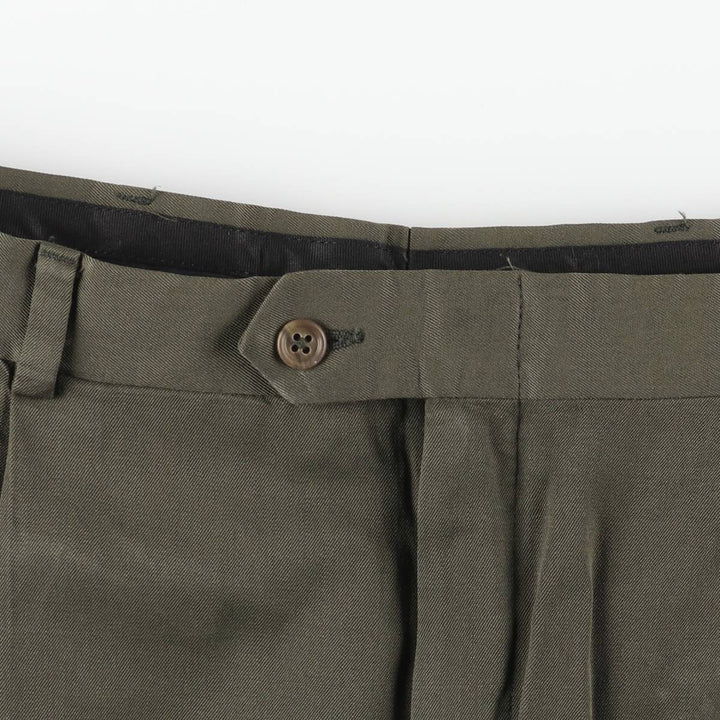 Burberry's two-pleat slacks, men's size W35 unclear Khaki type Vintage Second Hand