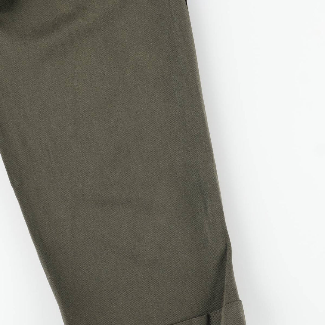Burberry's two-pleat slacks, men's size W35 unclear Khaki type Vintage Second Hand