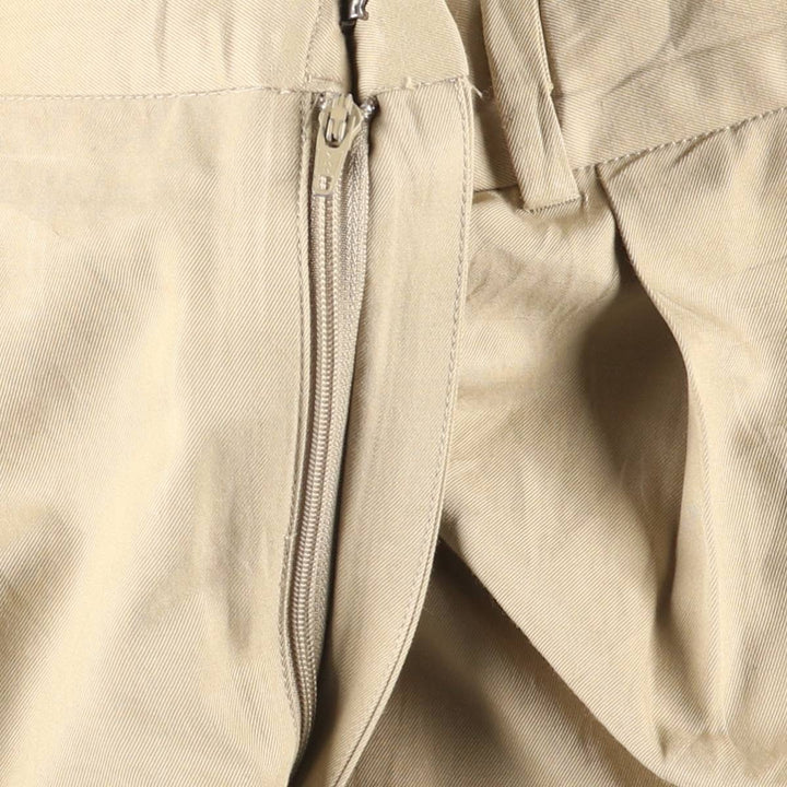 Ralph Lauren POLO by Ralph Lauren two-pleat silk and cotton slacks, men's size W36 silk Beige type Vintage Second Hand