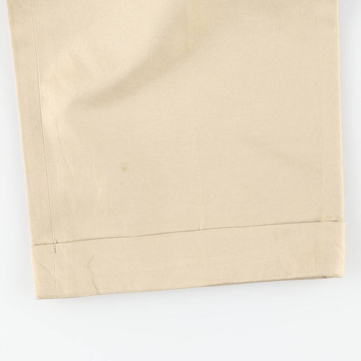 Ralph Lauren POLO by Ralph Lauren two-pleat silk and cotton slacks, men's size W36 silk Beige type Vintage Second Hand