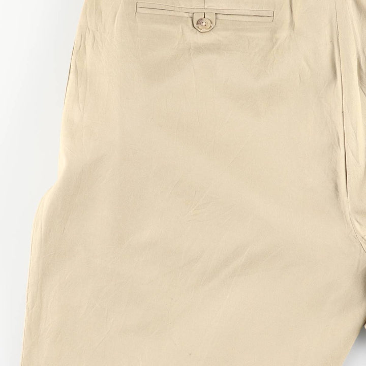 Ralph Lauren POLO by Ralph Lauren two-pleat silk and cotton slacks, men's size W36 silk Beige type Vintage Second Hand