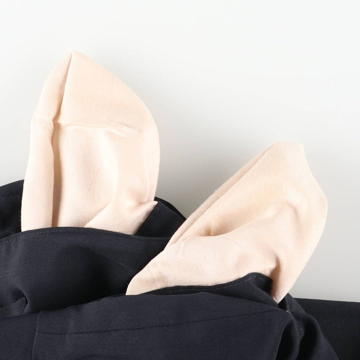 Haggar Imperial Two-Pleated Slacks, Made in the USA, Men's Size W32 polyester navy blue type Vintage Second Hand