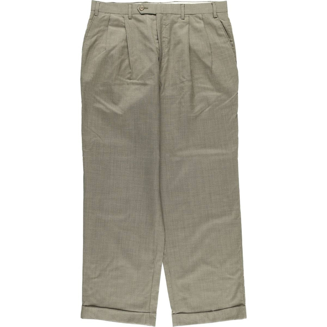 Ralph Lauren LAUREN Two-pleat Slacks, Men's, Size W34 unclear Khaki type Vintage Second Hand