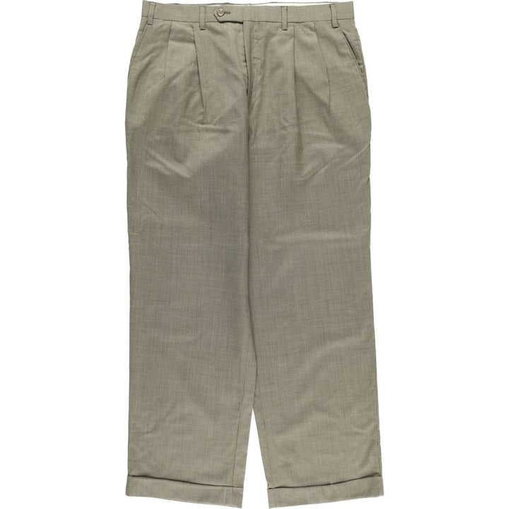 Ralph Lauren LAUREN Two-pleat Slacks, Men's, Size W34 unclear Khaki type Vintage Second Hand
