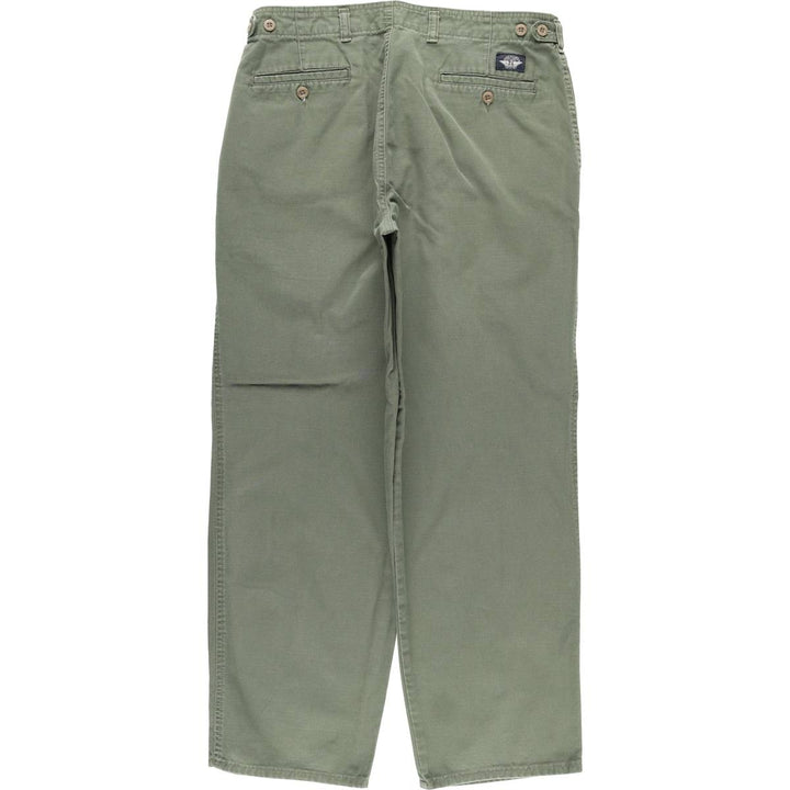 Dockers Men's Two-Pleated Slacks, Size W33 (approx.), Zipper Fly unclear Khaki type Vintage Second Hand
