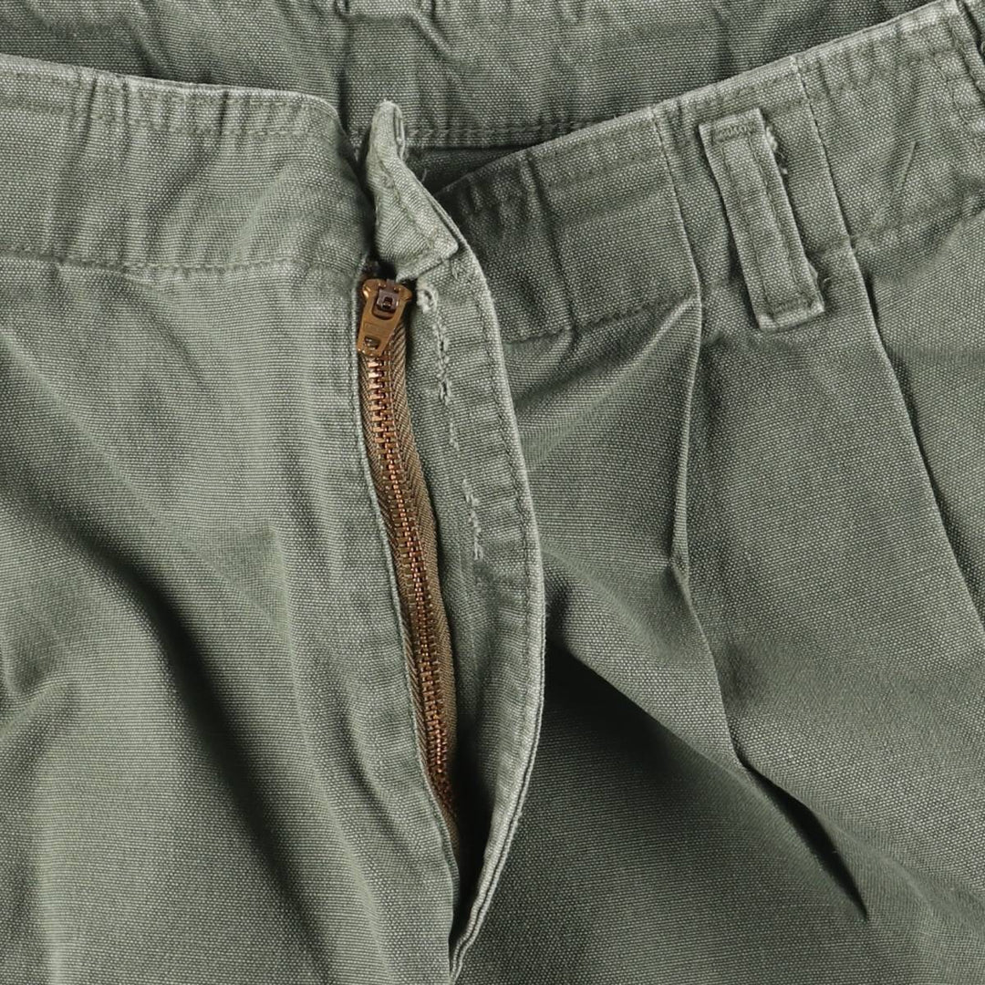 Dockers Men's Two-Pleated Slacks, Size W33 (approx.), Zipper Fly unclear Khaki type Vintage Second Hand