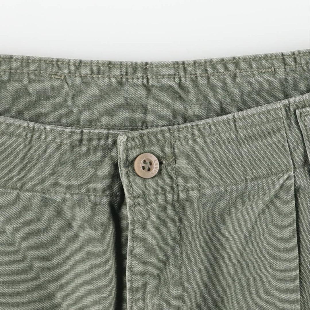 Dockers Men's Two-Pleated Slacks, Size W33 (approx.), Zipper Fly unclear Khaki type Vintage Second Hand