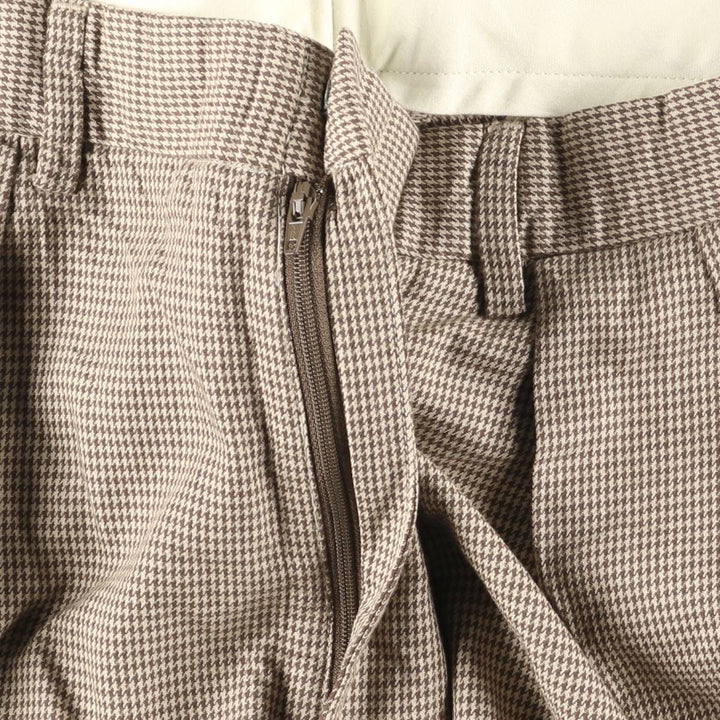 Ralph Lauren POLO by Ralph Lauren Houndstooth Pattern Two-Pleated Slacks, Men's Size W32 cotton brown type Vintage Second Hand