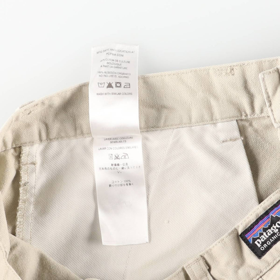 Patagonia Organic Cotton Stand-Up Shorts 57227SP16 Duck Work Shorts Organic cotton Beige type Vintage Second Hand
