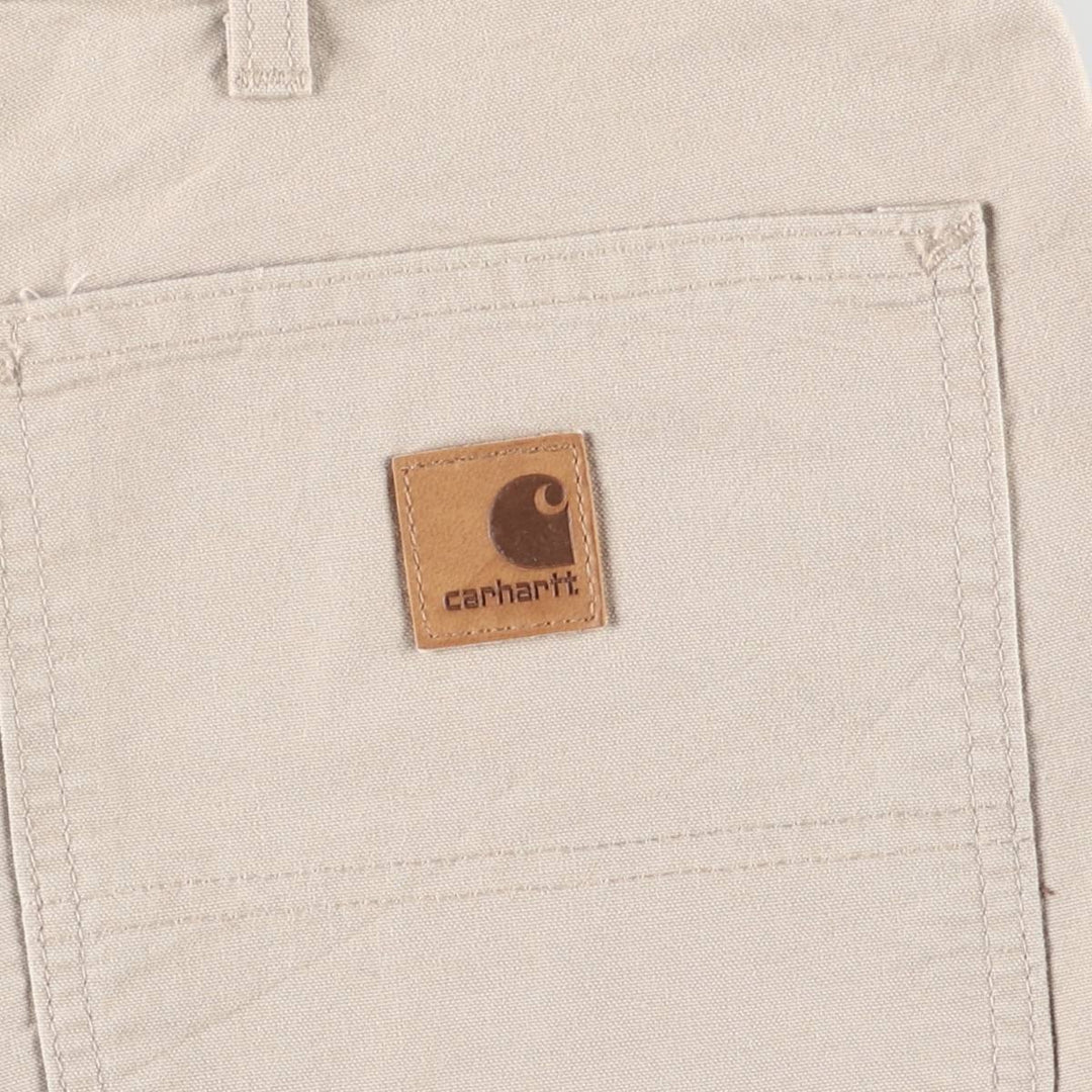 Oversized Carhartt Original Fit Duck Painter Shorts, Men's Size W39 cotton Beige type Vintage Second Hand