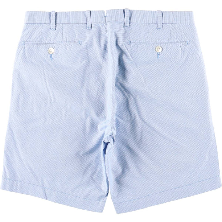 Ralph Lauren POLO by Ralph Lauren Slim Gi Fit Check Pattern Cotton Shorts, Men's Size W34 cotton Blue type light blue Vintage Second Hand