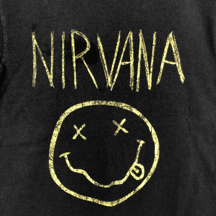 NIRVANA Nirvana Band T-shirt, Band T, Men's S size cotton black type Vintage Second Hand