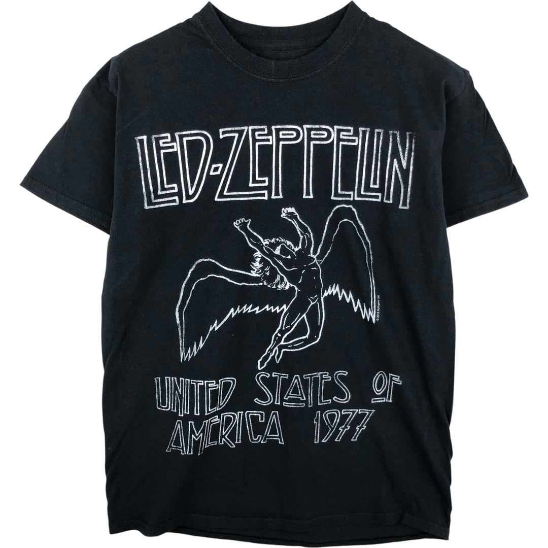 Led Zeppelin Band T-shirt, Band T, Men's M size cotton black type Vintage Second Hand