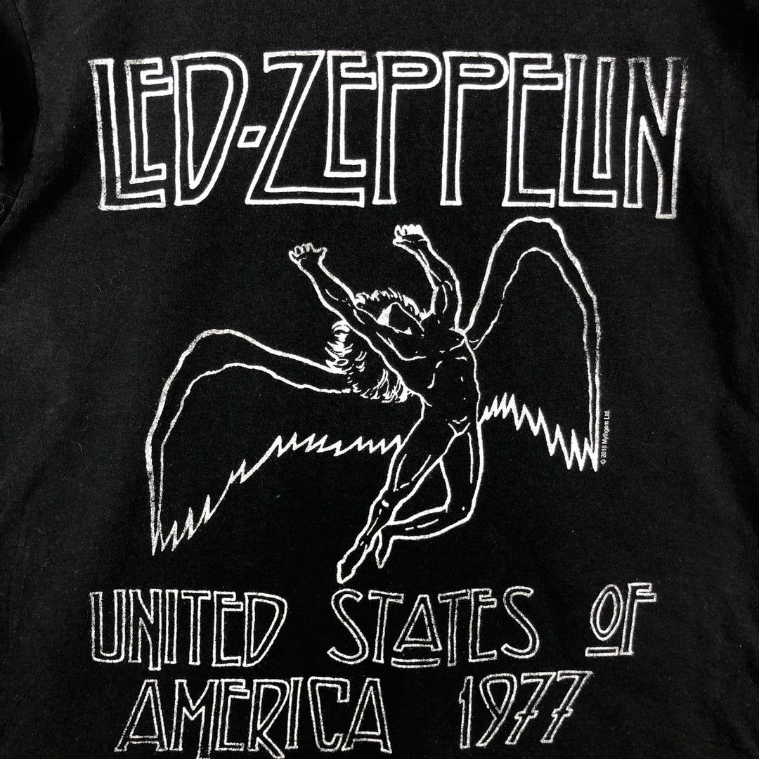 Led Zeppelin Band T-shirt, Band T, Men's M size cotton black type Vintage Second Hand