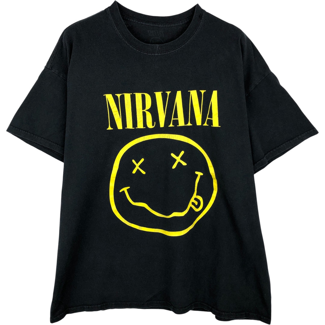 NIRVANA Nirvana Band T-shirt, Band T, Men's XL size unclear black type Vintage Second Hand