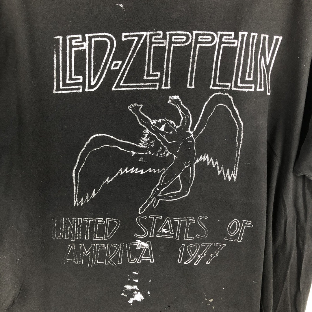 Led Zeppelin Band T-shirt, Band T, Men's L size cotton black type Vintage Second Hand