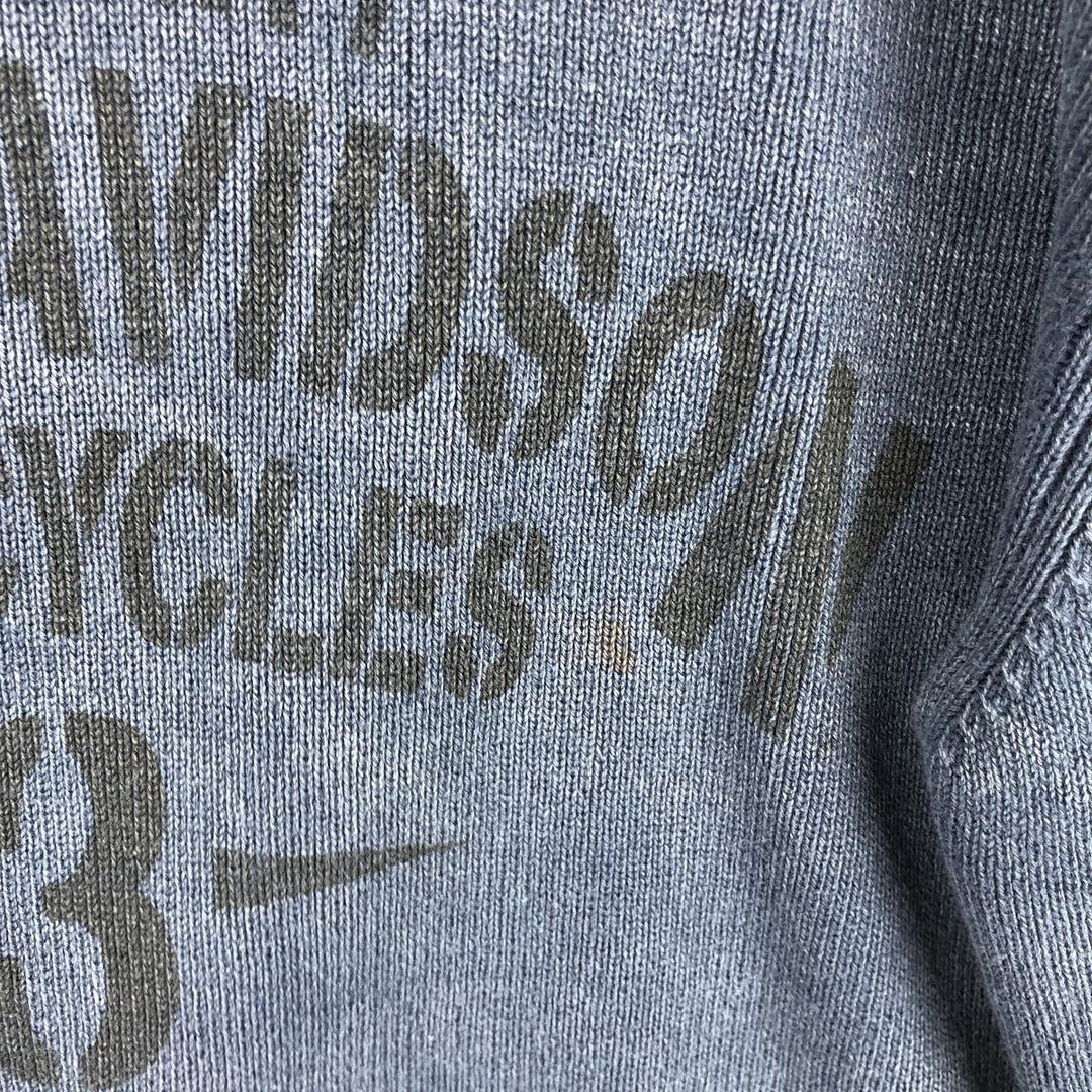 Harley-Davidson Henley-neck cotton knit sweater, men's size M cotton navy blue type Vintage Second Hand