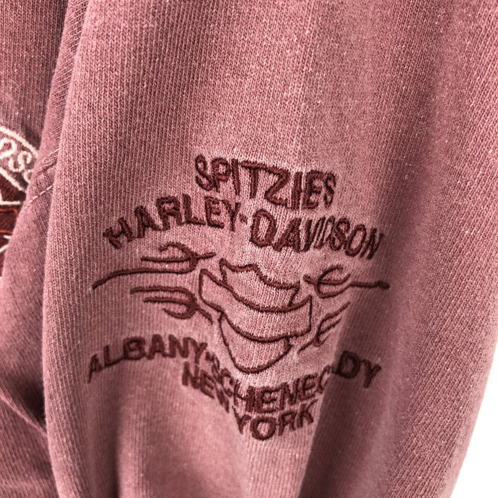 Harley-Davidson Motorcycle Long Sleeve T-Shirt, Men's Size XL unclear Red type red-purple Vintage Second Hand