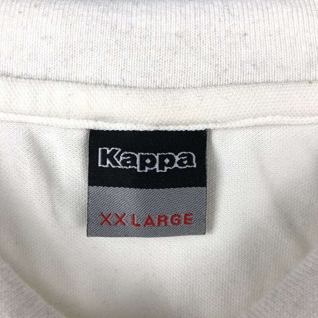 Kappa short-sleeved polo shirt, men's size XXL cotton white type Vintage Second Hand