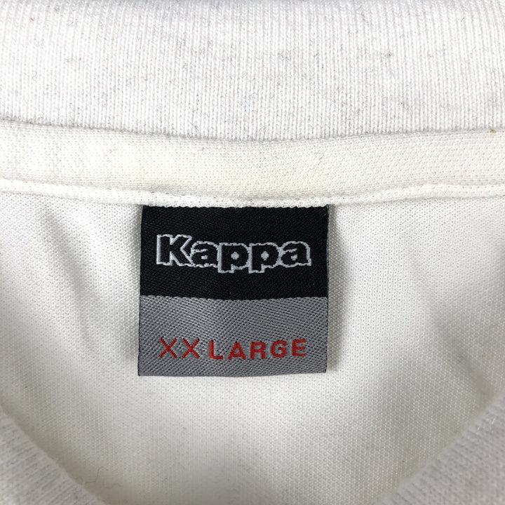 Kappa short-sleeved polo shirt, men's size XXL cotton white type Vintage Second Hand