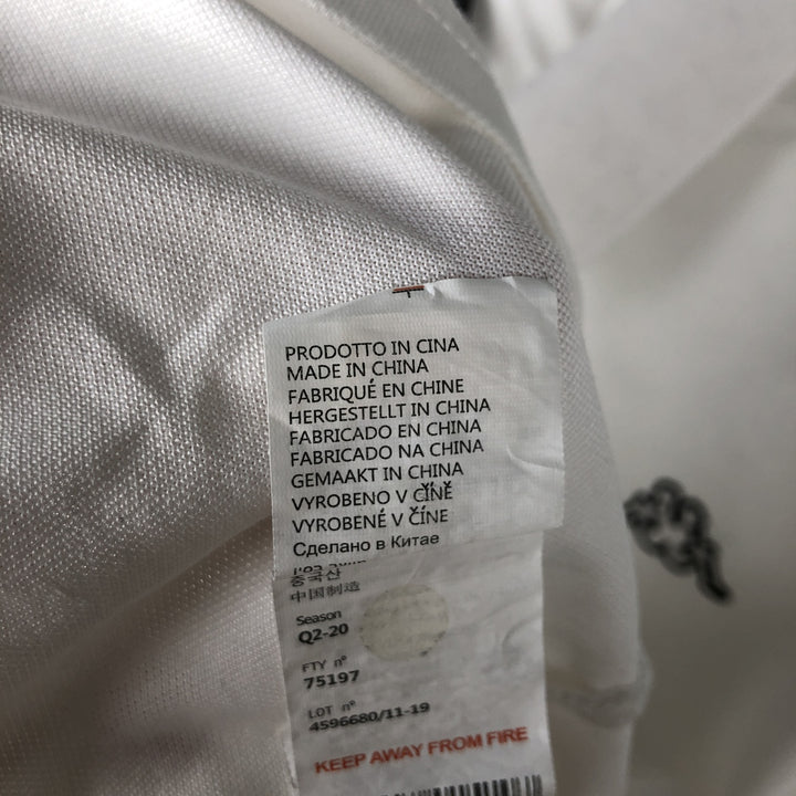 Kappa short-sleeved polo shirt, men's size XXL cotton white type Vintage Second Hand