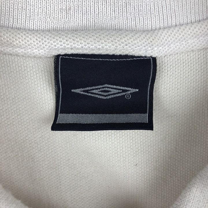90s-00'S Umbro Short Sleeve Polo Shirt, Men's Size L, Vintage cotton white type Vintage Second Hand