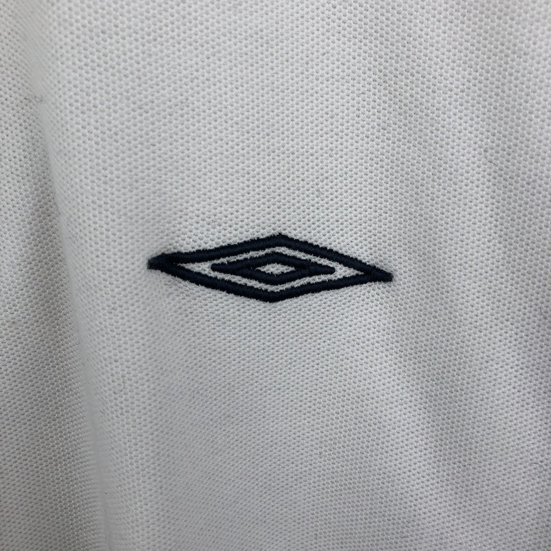 90s-00'S Umbro Short Sleeve Polo Shirt, Men's Size L, Vintage cotton white type Vintage Second Hand
