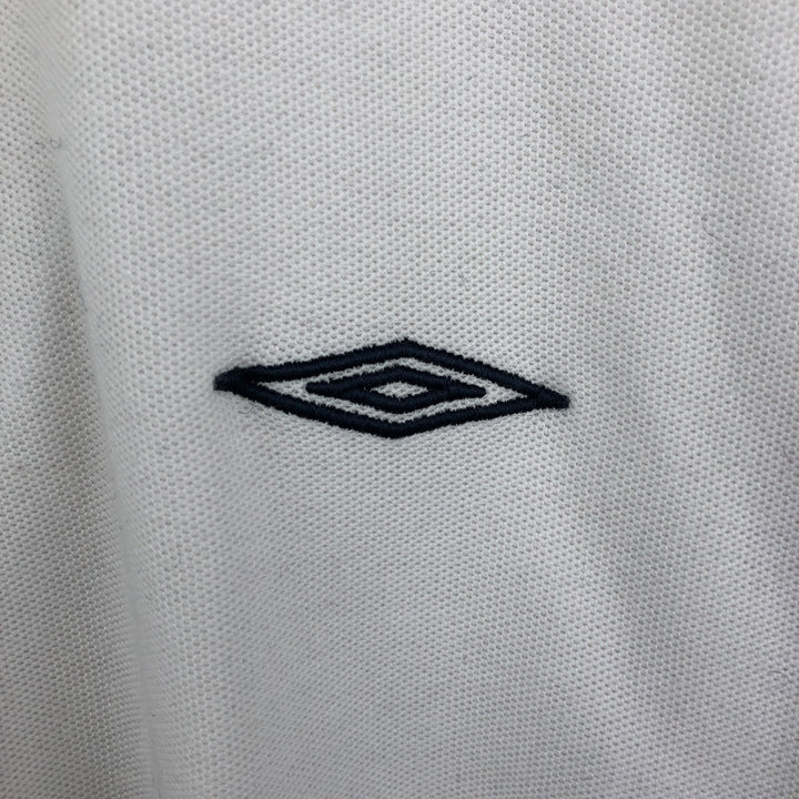 90s-00'S Umbro Short Sleeve Polo Shirt, Men's Size L, Vintage cotton white type Vintage Second Hand