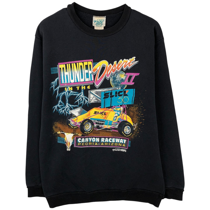 Vintage AED print sweatshirt, made in the USA, men's size L polyester black type Vintage Second Hand