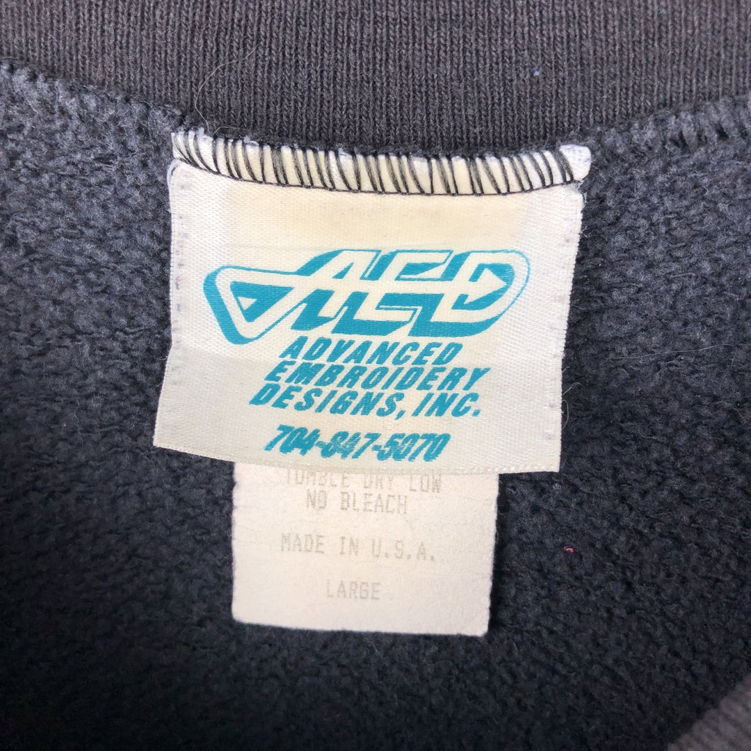 Vintage AED print sweatshirt, made in the USA, men's size L polyester black type Vintage Second Hand