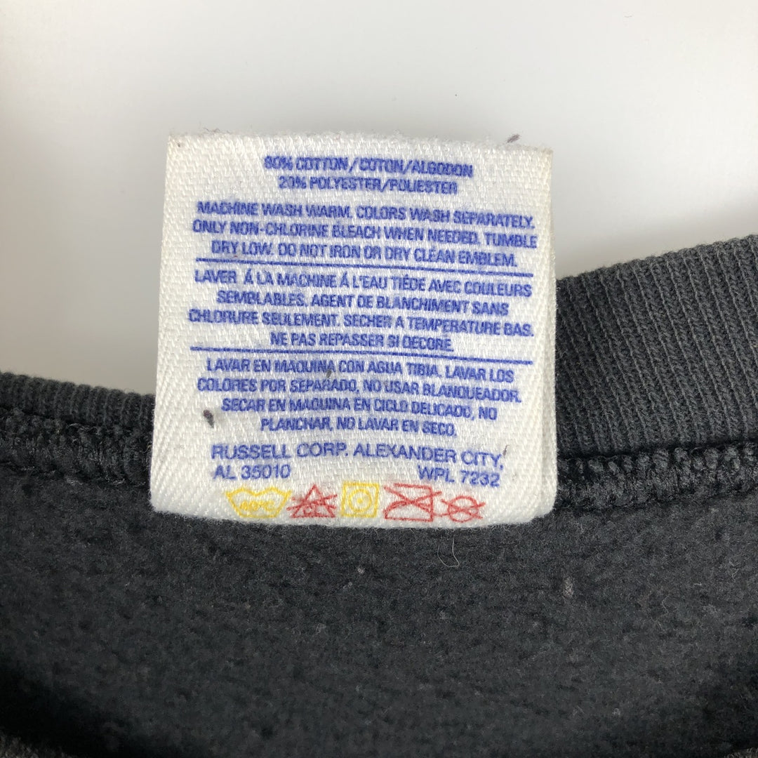 Vintage 90'S Jerzees printed sweatshirt, made in the USA, size L, men's cotton black type Vintage Second Hand