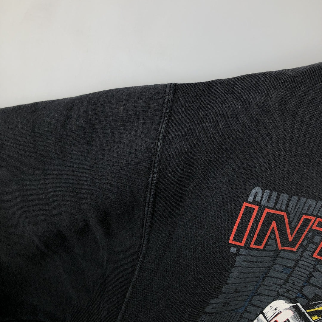 Vintage 90'S Jerzees printed sweatshirt, made in the USA, size L, men's cotton black type Vintage Second Hand