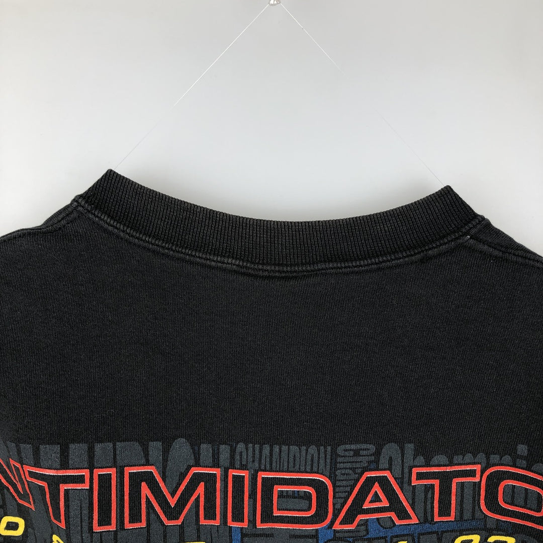 Vintage 90'S Jerzees printed sweatshirt, made in the USA, size L, men's cotton black type Vintage Second Hand